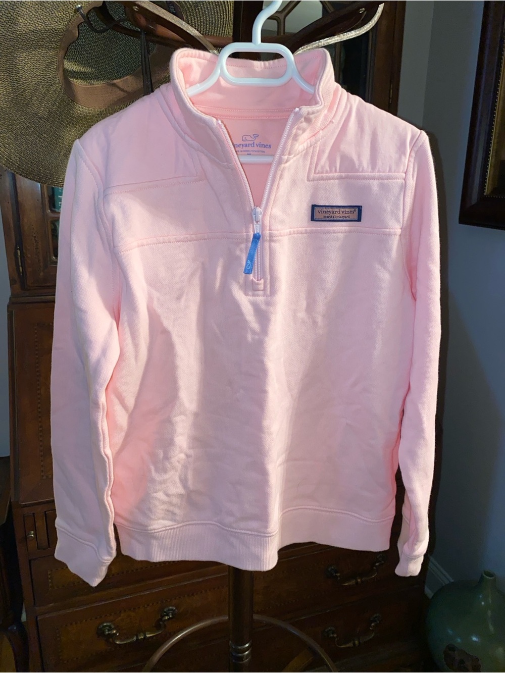 Vineyard Vines Light Pink Quarter-Zip Pullover kids M (10-12)